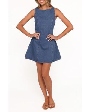 Petal & Pup Katina Fit & Flare Minidress - Blue