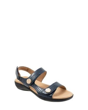 Trotters Romi Croco Slingback Sandal - White