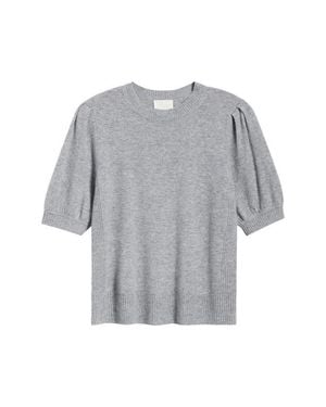 Caslon Puff Sleeve Wool & Cashmere Sweater - Gray