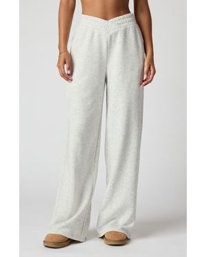 Florence By Mills Cozy Crush V Wide Leg Sweatpants - White