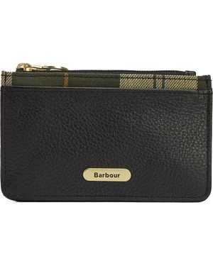 Barbour Alder Leather Card Holder - Black