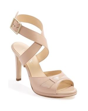 Elizee Fiorella Sandal Leather Platform Heels - Pink