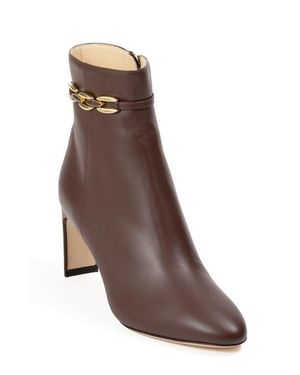 Elizee Sabina Bootie Leather Ankle Boots - Brown