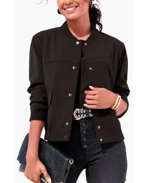 Lascana Snap Front Bomber Jacket - Black