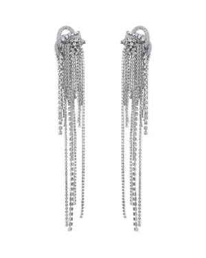 Area Long Messy Chain Drop Earrings - Metallic