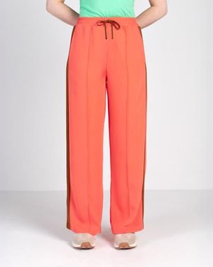 Kettlewell Drawstring Waist Side Stripe Pants - Pink