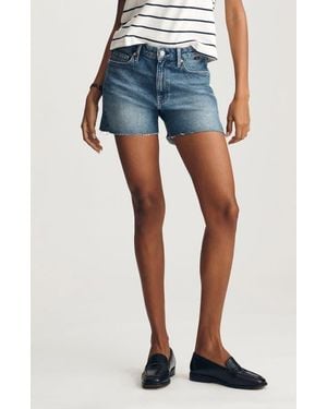 Mavi Heidi High Waist Denim Cutoff Shorts - Blue