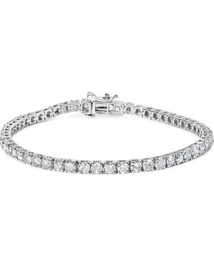 Haus of Brilliance 10K 6.00 Cttw Classic Natural Diamond Tennis Bracelet - Metallic