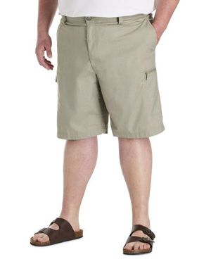 True Nation by DXL Big & Tall Everyday Hidden Cargo Shorts - Natural