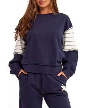 Threads For Thought Kaelah Striped Sweatshirt - Blue
