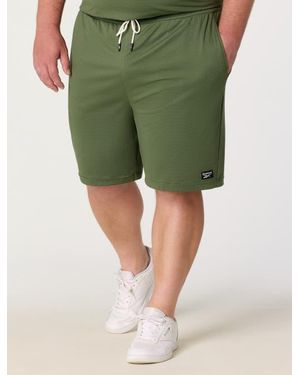 Reebok Big & Tall Performance Piped Shorts - Green