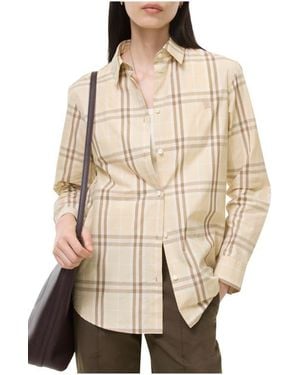 Burberry Classic Fit Check Cotton Shirt - Natural