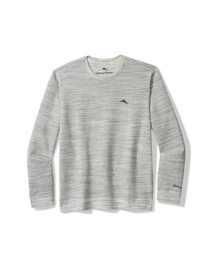 Tommy Bahama Sandstone Slub Cotton Blend Crewneck Sweatshirt - Gray