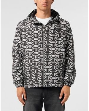 Philipp Plein Nylon Jacket Monogram - Gray