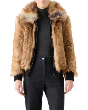 Akris Punto Faux Fur Bomber Jacket - Black