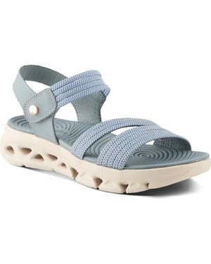 Flexus by Spring Step Garlina Platform Wedge Sandal - Blue