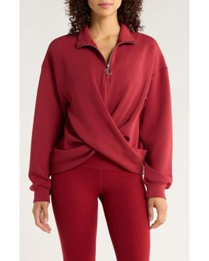 Mpg Dreamweave Crossover Quarter Zip - Red