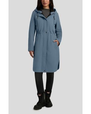 HUNTER Monica Water Repellent Hooded Coat - Blue