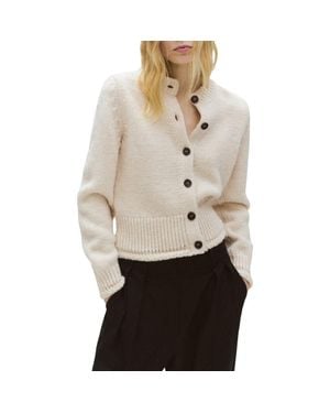 Mango Crewneck Cardigan - Natural