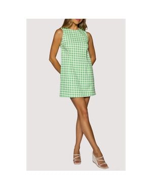 Lost + Wander Willow Breeze Gingham Minidress - Green