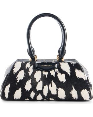 Givenchy Small Antigona Genuine Calf Hair East/West Satchel - Black