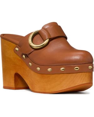 Kate Spade Halo Platform Clog - Brown