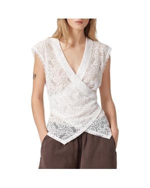 AllSaints Vera Lace Top - White