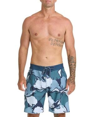 Quiksilver Boca Floral Board Shorts - Blue