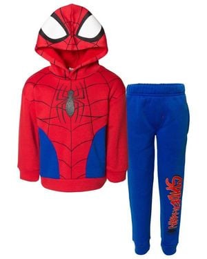 Marvel Spider- Cosplay Fleece Hoodie And Pants Set - Red