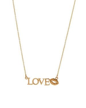 Gwen Beloti Lip Love Necklace - Metallic