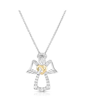 Roberto Coin Diamond Angel Pendant Necklace - Metallic