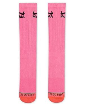 pink nike high socks