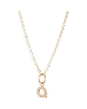 Nashelle Initial Pendant Necklace - Metallic