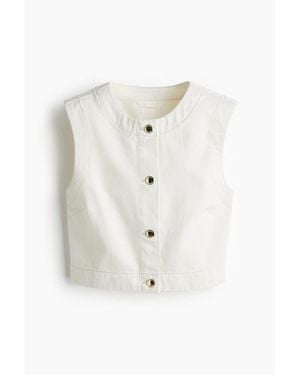 H&M Denim Waistcoat - White