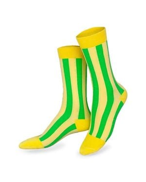 Doiy. Assorted 2-Pack Fresh Lemons 3D Crew & Ankle Socks - Yellow