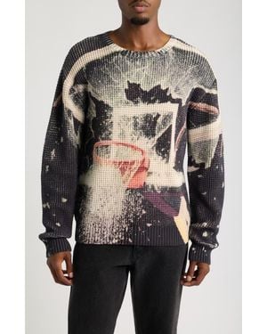 Market Break The Backboard Waffle Knit Sweater - Multicolor