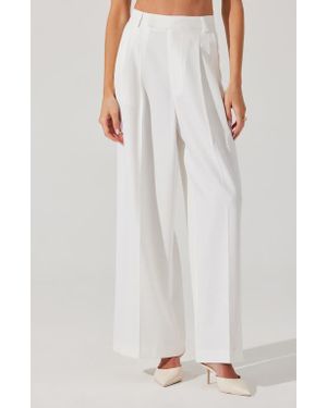 Astr Milani Wide Leg Pants - White