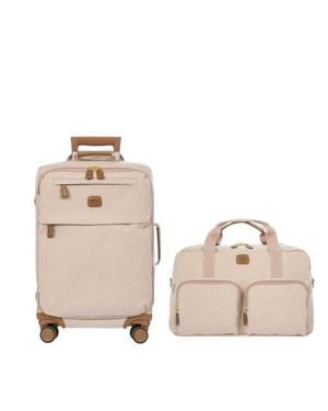 Bric's Volterra 21 Carry On Spinner & 18 Boarding Duffle 2 Piece Luggage Set - Natural