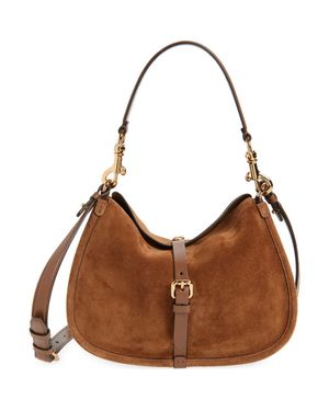 VIP【関税送料無料】希少 Etro Essential Hobo Bag ETRO Small Etro Essential Hobo Shoulder Bag | Brown | FARFETCH