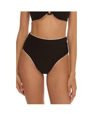 Trina Turk Corinth High Waist Bikini Bottoms - Black