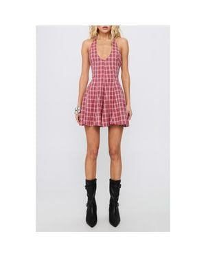 Princess Polly Out Of Nowhere Halter Minidress - Red