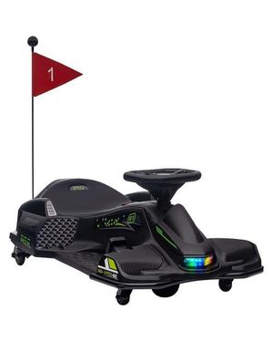 Aosom 12V Kids Electric Go Kart With Slow Start, Music, Lights - Blue