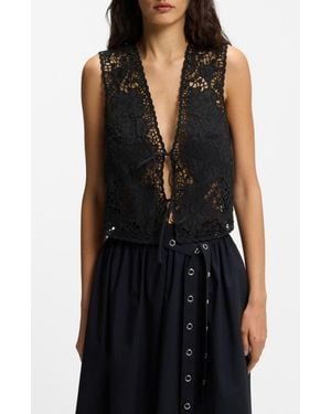 BOSS Embroidered Vest - Black