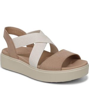 Dr. Scholls Madicldease Slingback Platform Wedge Sandal - Metallic