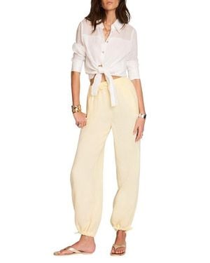 Mint Velvet Linen Balloon Pants - Natural