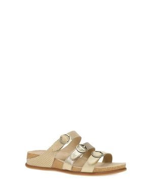 Dansko Campbell Platform Wedge Slide Sandal - Metallic