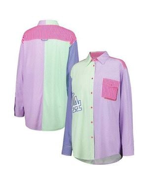 Terez Los Angeles Dodgers Button-Up Shirt - Purple