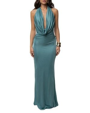 JLUXLABEL Lunara Cowl Maxi Dress - Green