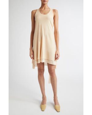 Setchu Tiered Sheer Tank Minidress - Natural