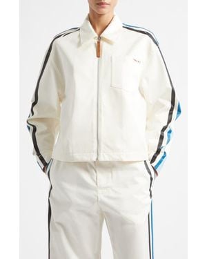 Marni Water Repellent Cotton Gabardine Shirt Jacket - Natural